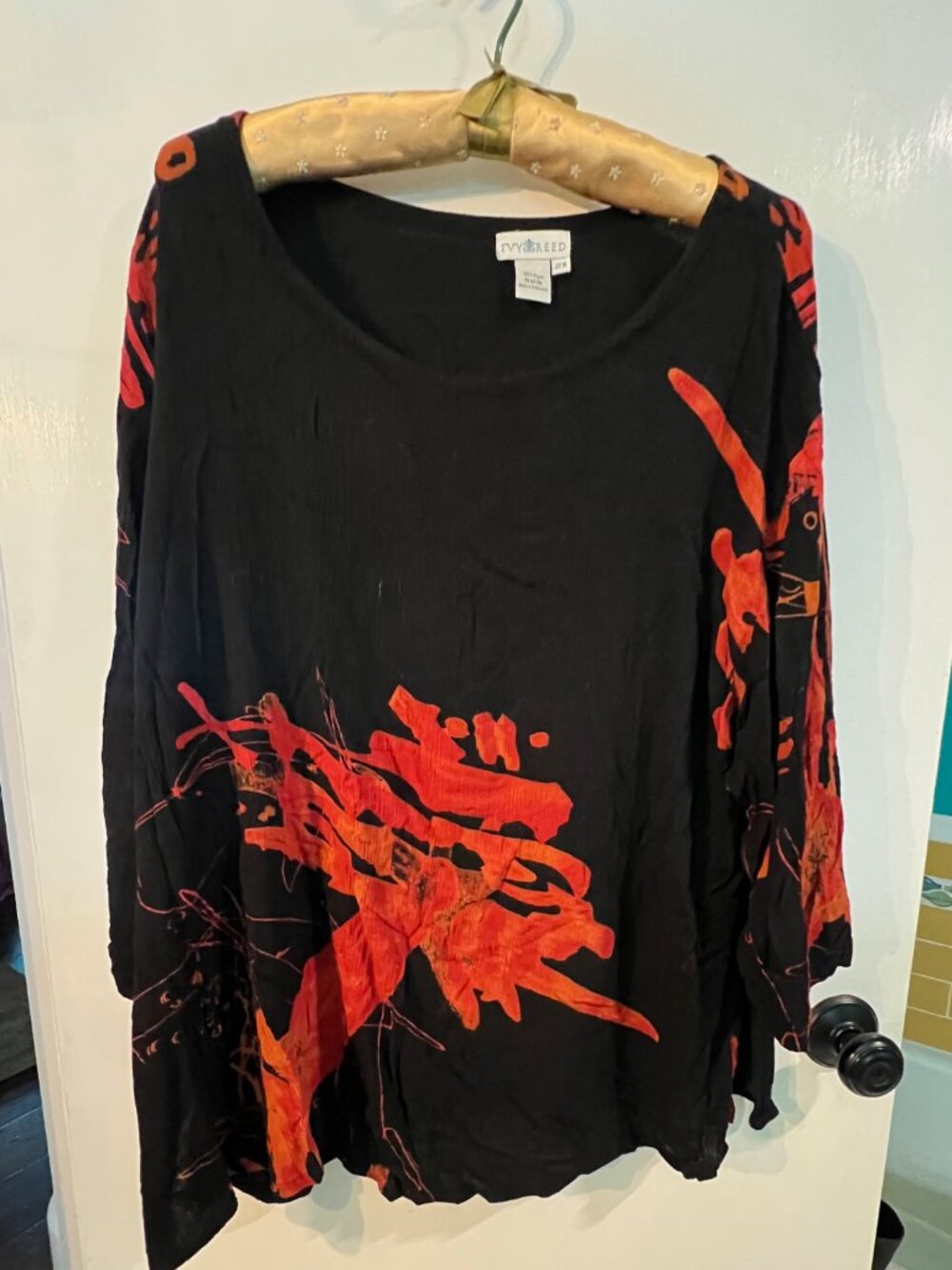 Plus Size Ivy Reed Asian Motif Blouse